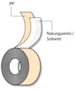 Pakketape PP Solvent 50 mm