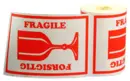 Advarselsetiketter: Forsigtig glas /46 x 65mm