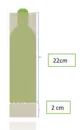 Flaskebeskytter i pap 24 cm