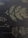 Silkepapir Sort m. plantemotiv