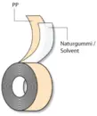 Tape PP Solvent 48mm x 990m brun
