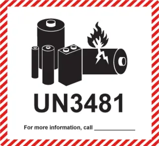 Lithiumbatteri UN 3481