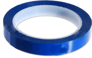 Blå tape til poselukker 12 mm x 66 m