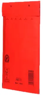 Boblekuvert 175 x 265 mm rød