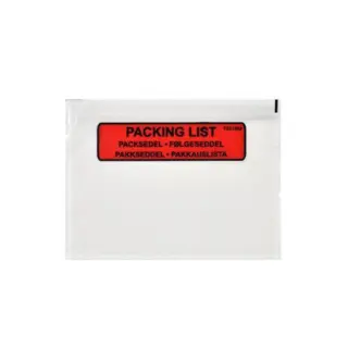 Følgeseddellomme 165 x 122, C6 Følgeseddel/Packing List