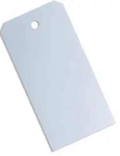 Plastmærker 12 x 6 cm - Hvid