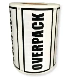 Overpack etiket