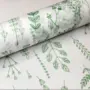Silkepapir Hvid m. plantemotiv