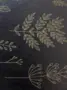 Silkepapir Sort m. plantemotiv