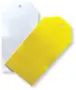 Plastmærker 12 x 6 cm - Gul / Hvid