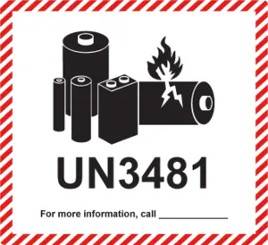 Lithiumbatteri UN 3481