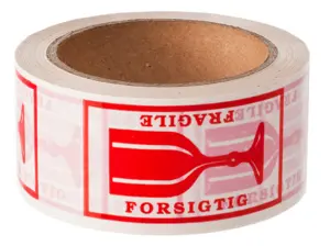 TAPE Forsigtig glas