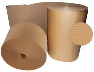 Brun Bølgepap  20 cm x 70 m