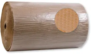 Boblefolie med papir 100 cm x 75 m x 60 my