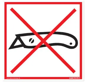 ETIKET Brug ikke kniv
