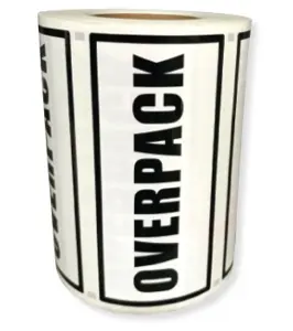 Overpack etiket